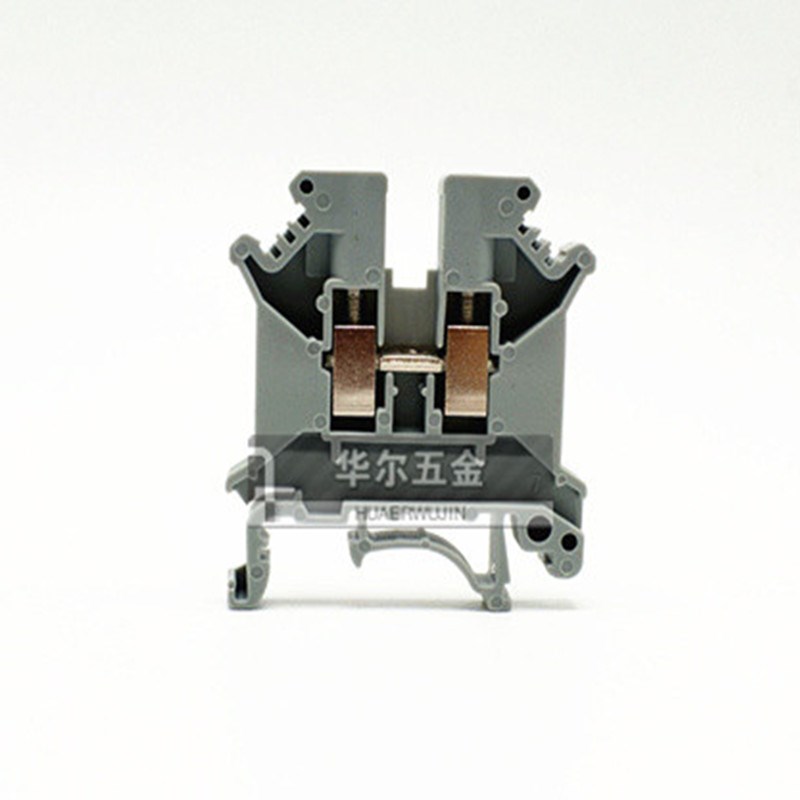 整盒RUK-5N接线端子优质4平方导轨组合式通用电压端子接线柱铜件