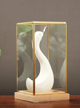 北欧家居饰品玻璃罩摆件创意别墅样板房酒店咖啡厅电视柜装饰摆设