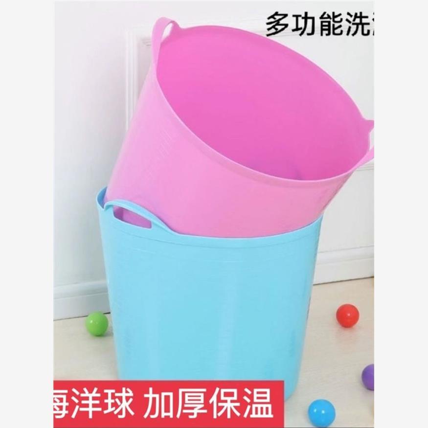 大号脏衣篮软桶创意儿童卧室日式新款洗澡桶通用家庭用手提篮