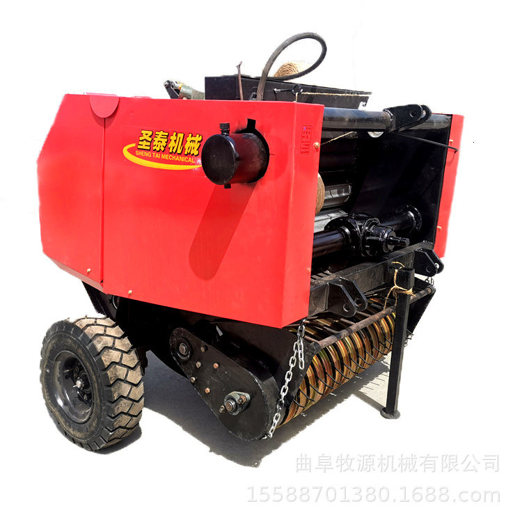 小型家用麦秸捡拾打捆机  稻草捡拾圆捆打捆机 圆草捆稻草打包机