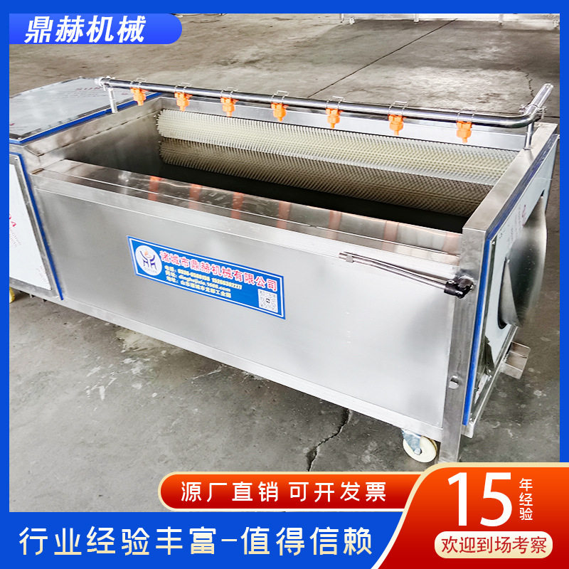 生产毛辊清洗机 独脚乌桕清洗磨皮机 毛辊式净菜生产去皮清洗设备