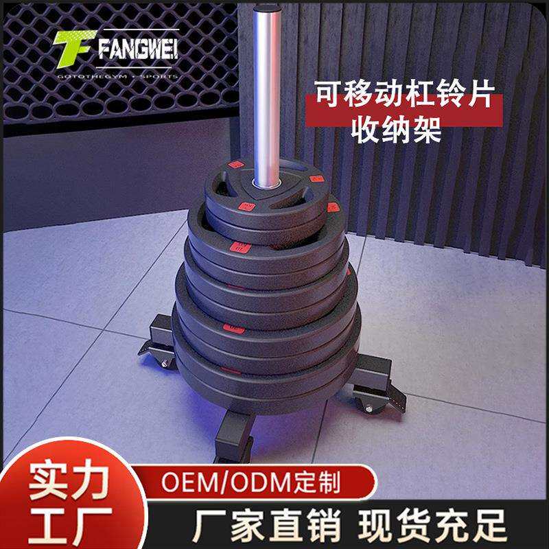 可移动杠铃片存储架奥杆收纳架杠铃片收纳置物架奥片存放架大孔片