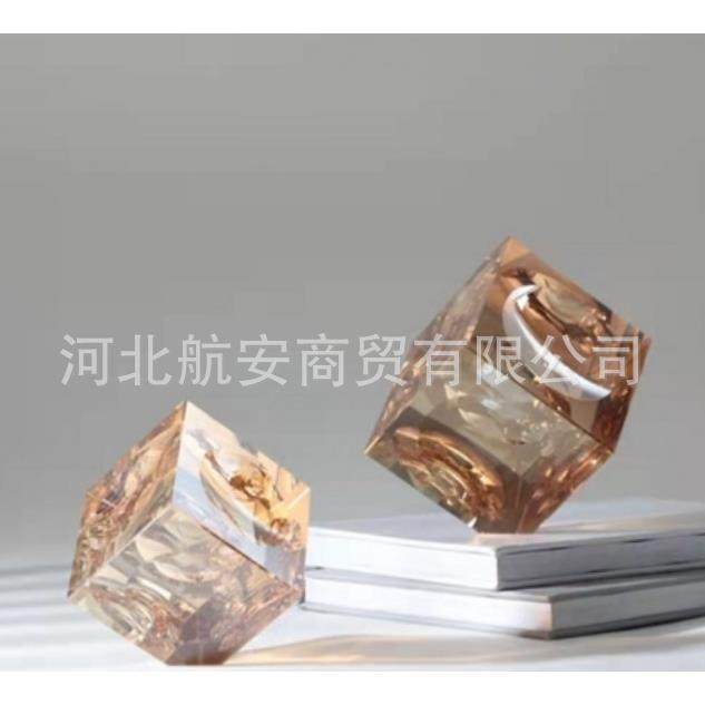 现代简约创意水晶几何摆件水晶工艺品桌面茶几软装饰品饰品