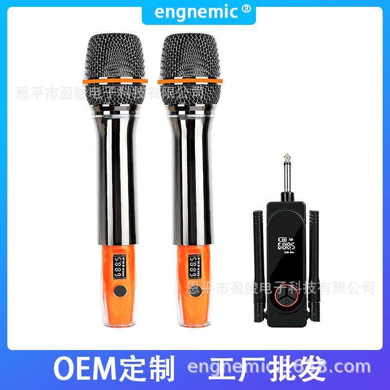 U段直播无线麦克风家用k歌一拖二户外音响电视唱歌会议舞台话筒