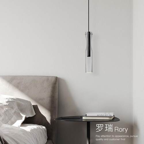 全铜床头吊灯2023年新款灯具现代轻奢极简小吊灯卧室床头氛围灯饰