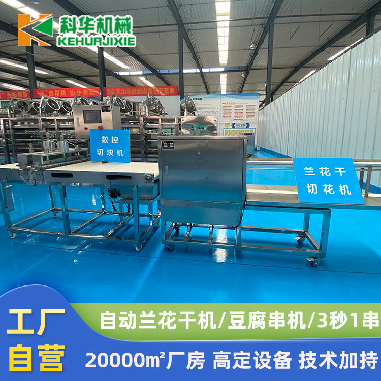 厂家直销大型豆腐干机两秒一串新型兰花干切花机器兰花干油炸机