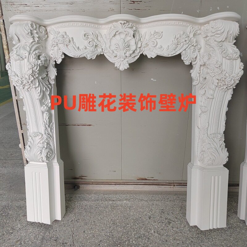 欧式PU装饰线条角线壁炉壁台壁盒饰花灯盘罗马柱灯座弯角花弧线