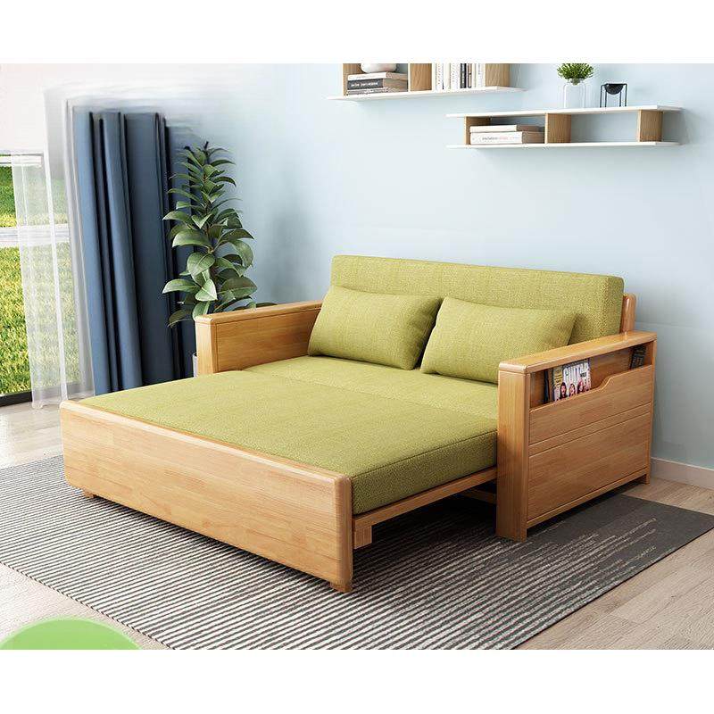 可折叠全实木沙发床客厅多功能两用可伸缩单人床带储物小户型沙发