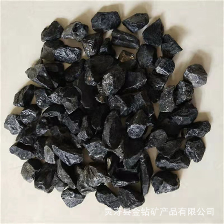 厂家供应黑石子黑色砾石园林工程铺路造景用黑色石子黑色水磨石子