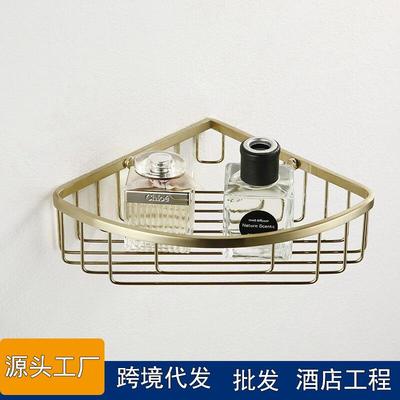 哥式GOTHIC丝金色不锈钢三角篮卫生间置物架壁挂三角架浴室五