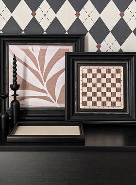 中古风玄关电视柜艺术装饰画摆件客厅卧室书房复古墙面挂画