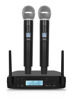 无线麦克风一拖二主持KTV唱歌专业无线动圈话筒家用卡拉OK