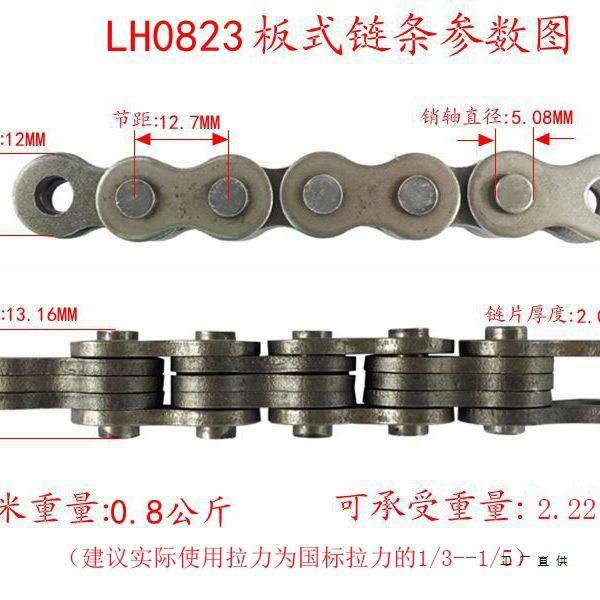 LH/BL提升机举重板式链条08B10A12A16A20A24A28A32A4分5分6分1寸
