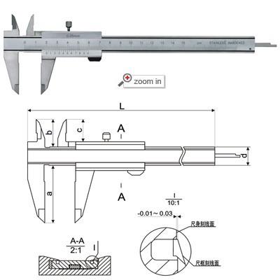 无视差型游标卡尺（斜面式平面式）提供准确的读数