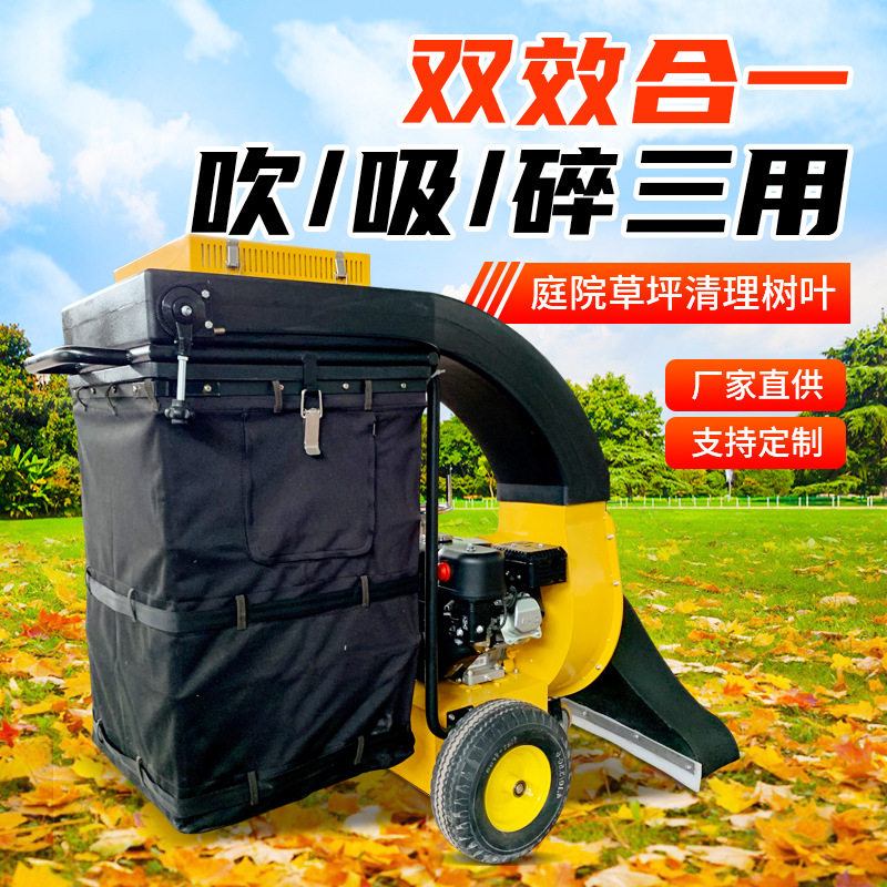 自动行走树叶落叶清扫机手推式汽油吸叶机道路边落叶市政清理机
