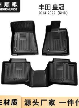 TPE脚垫适用于ToyotaCrown2014-2022右舵汽车脚垫防水耐磨地垫