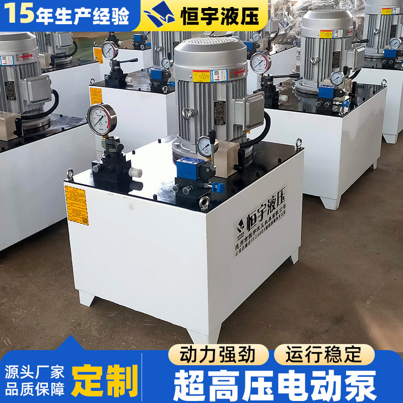 超高压油泵电动液压泵小型升降100吨200吨双向超高压电动泵