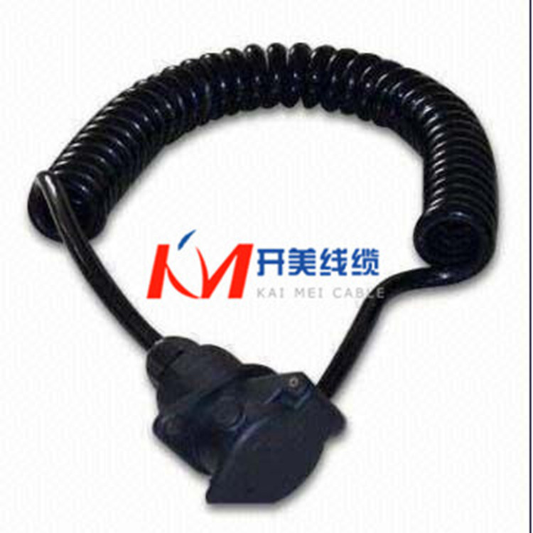 汽车拖挂连接螺旋电缆厂家直供