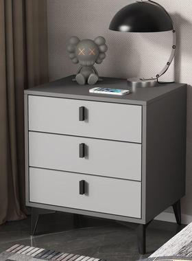 床头柜免漆轻奢简约现代超窄家用卧室迷你轻奢床边储物柜新款网红