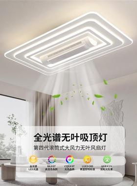 客厅主灯无叶风扇灯智能吊扇灯2024新款护眼简约卧室一体吸顶灯具