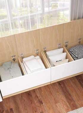 简易家用翻盖收纳柜窗台置物柜飘窗柜可坐矮柜储物柜榻榻米柜子