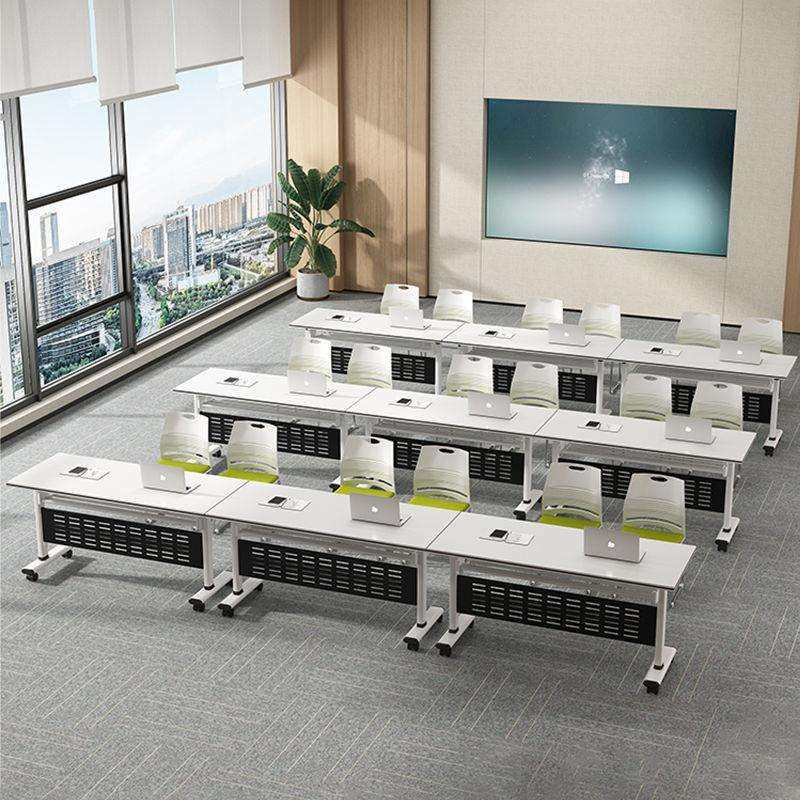 折叠培训桌椅可移动多功能办公桌会议室桌椅组合拼接长条桌子带轮