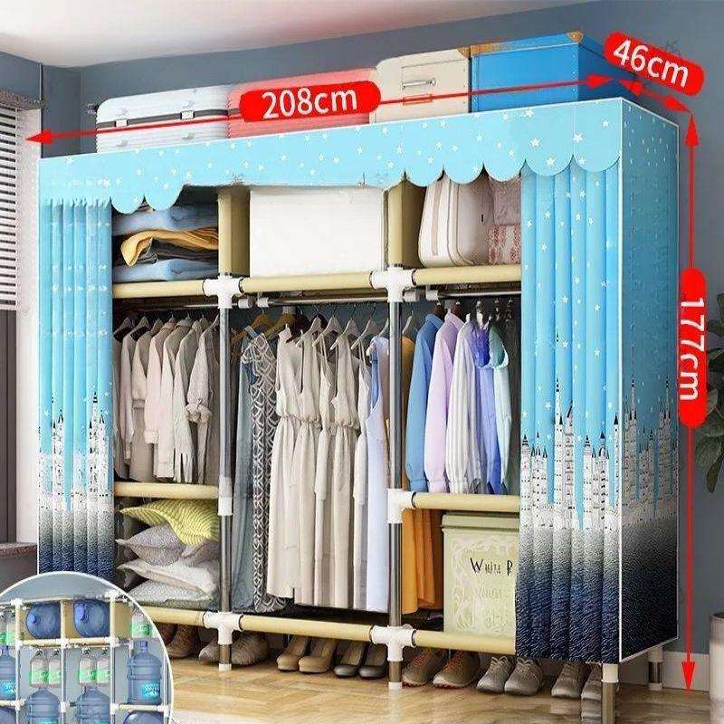 布衣柜简易衣柜家用卧室出租屋加加厚加固出租屋收纳柜子简装