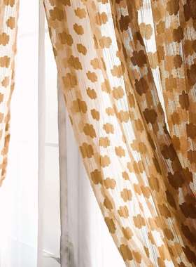 夏花欧式韩式田园成品窗帘窗纱客厅卧室阳台飘窗落地窗