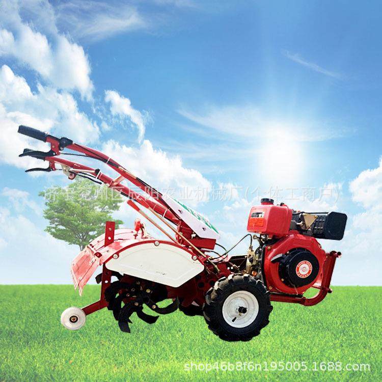 四驱微耕机小型旋耕机除草开沟播种施肥机大马力汽油机款