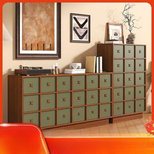 中古风五斗柜法式复古客厅边柜卧室储物柜床尾柜抽屉柜置物柜