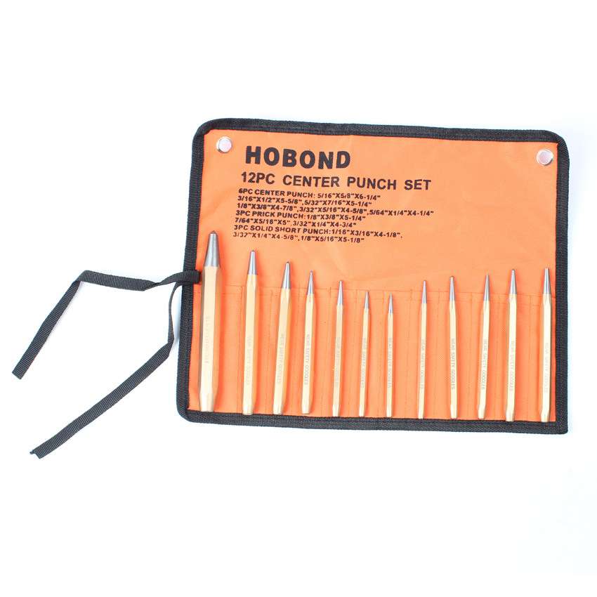 中心冲IMPA613066中心冲组件12件套圆锥冲中心冲钉子冲打孔定位