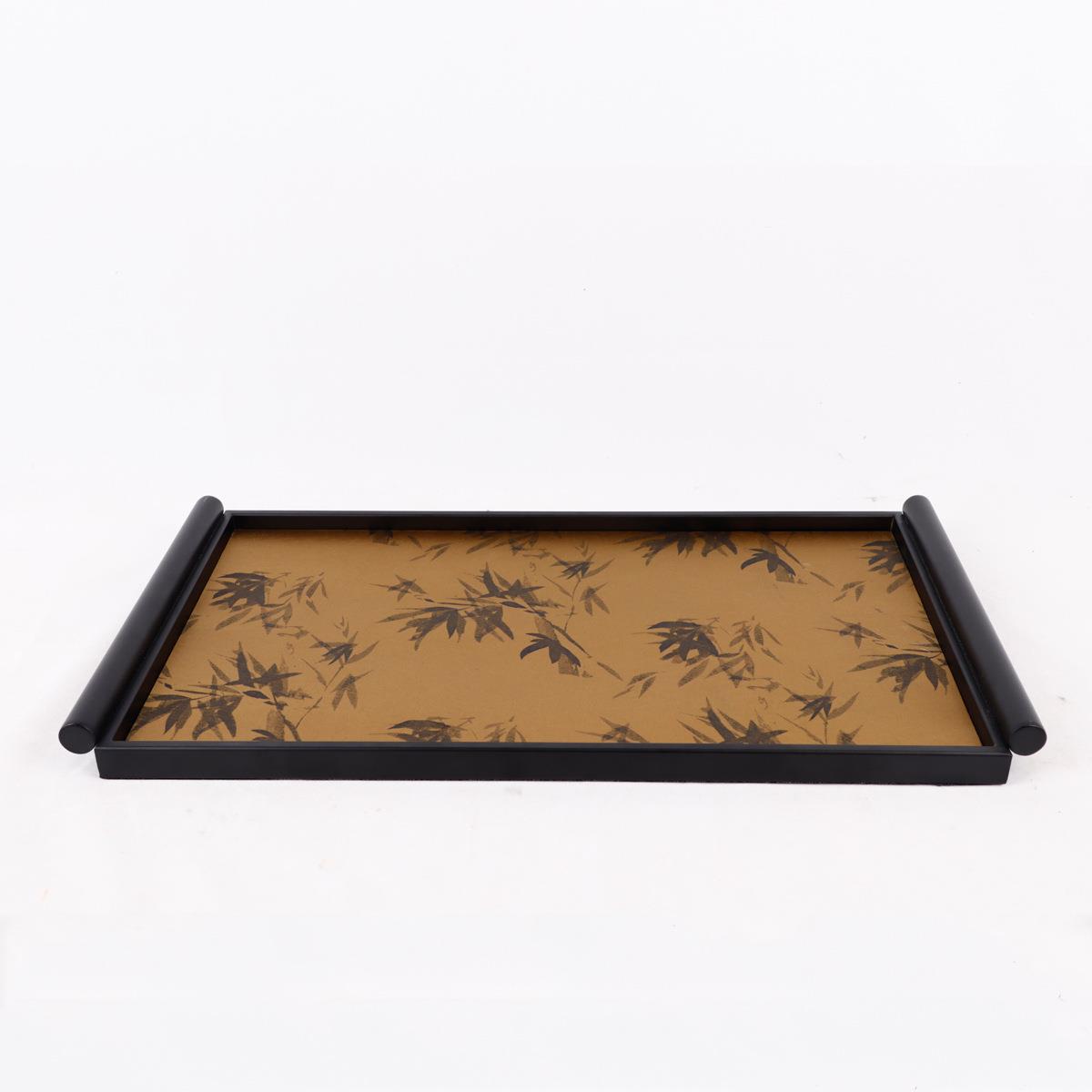 样板间摆件新中古式现代轻奢美学空间软装展厅售楼处收纳托盘饰品