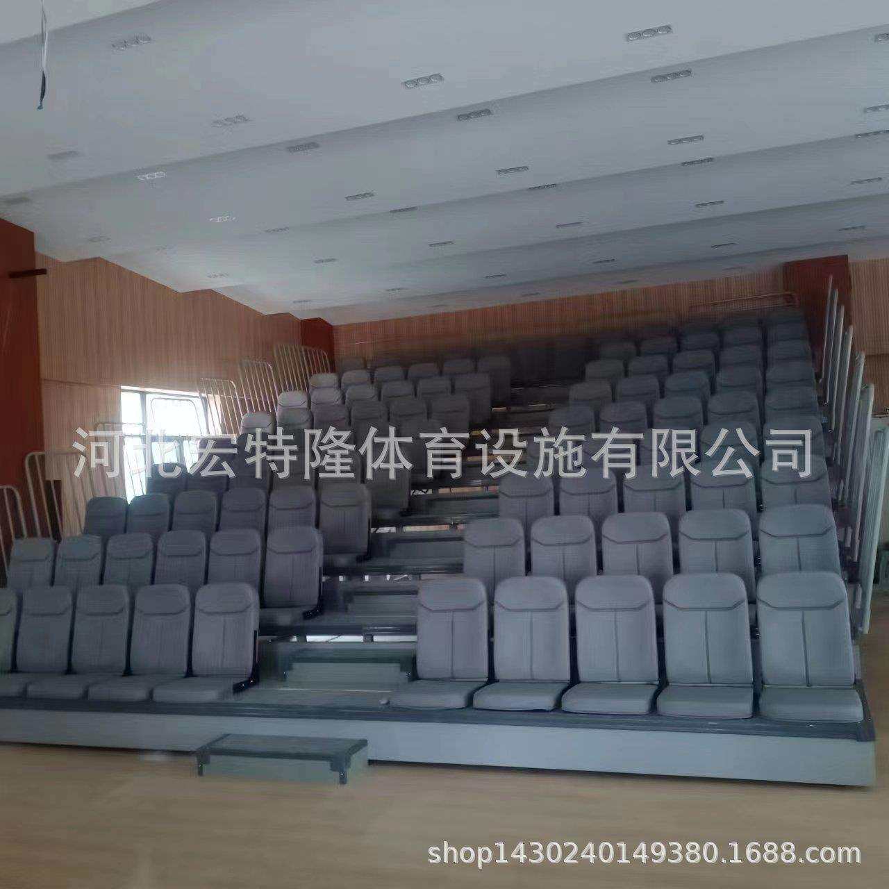 移动等候排椅电动伸缩看台椅体育场馆伸缩看台椅折叠座椅