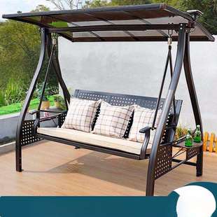 户外秋千双人庭院摇椅铁艺室外成人室内吊椅阳台秋千座椅花园摇床