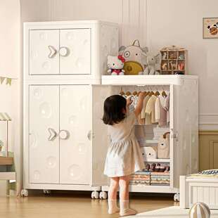 宝宝衣柜儿童衣服收纳柜储物柜家用折叠加厚大容量婴儿用品置物柜