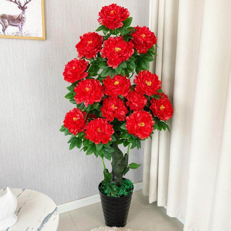 仿真花盆栽假花仿真绿植造景大型盆景假树客厅室内装饰客厅摆放花