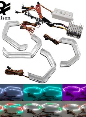 M3E90RGBW流光幻彩跑马新概念M4水晶天使眼菱形天使眼App控制