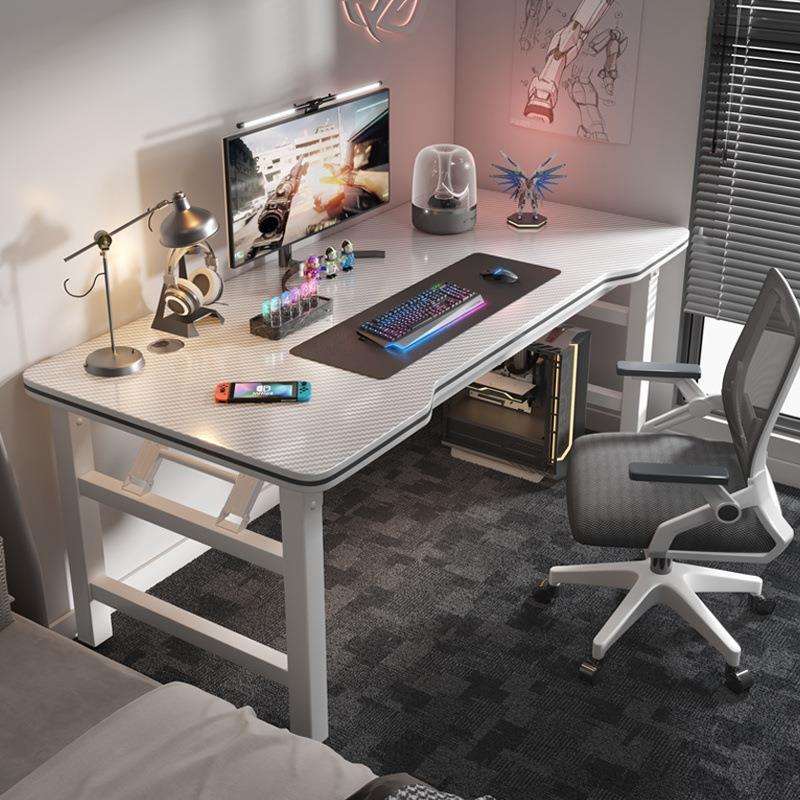 电脑桌台式家用电竞桌椅卧室简易桌子工作台书桌实木碳纤维办公桌