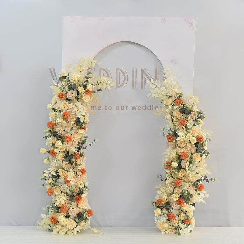 商场橱窗布置装饰仿真花假花店铺美陈道具婚礼迎宾签到台水牌花艺