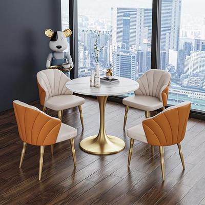 轻奢售楼处洽谈桌椅组合现代会客休闲接待谈判小圆桌阳台一桌四椅