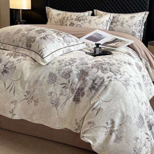 南通工厂秋冬加厚纯棉磨毛四件套复古耐脏田园花卉被套床单床笠款