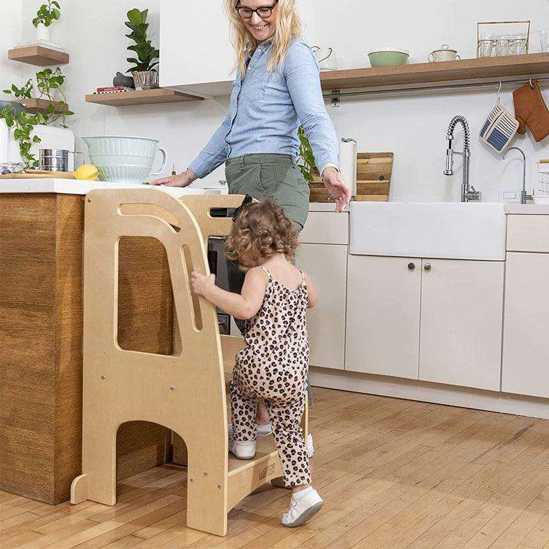 儿童站凳木质宝宝垫脚凳幼儿塔儿童厨房帮手学习塔宝宝洗漱台阶凳