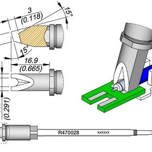 JBC原装烙铁头R470系列自动焊接设备专用焊接连接内部引线烙铁头