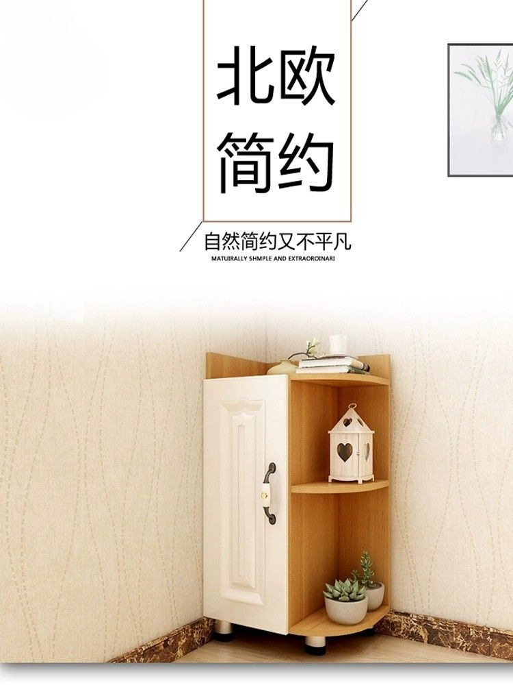 美式转角置物架客厅墙角柜卧室角落沙发实木床小欧式拐角柜家居