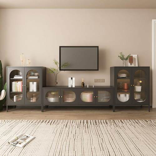 铁艺电视柜全金属组合电视柜铁艺矮柜小户型简约茶几电视柜简新款