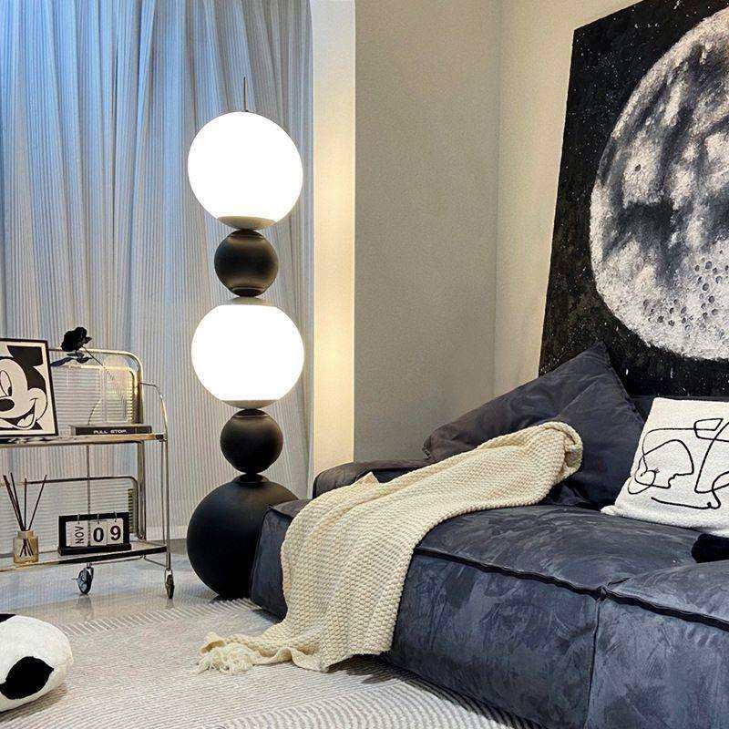 意大利设计师中古艺术葫芦奶油落地灯客厅卧室沙发墙角立式氛围灯