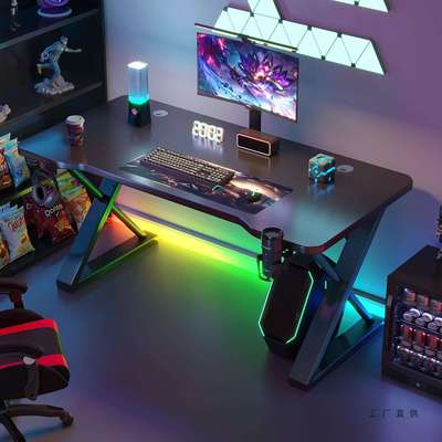 电竞桌家用台式碳纤维电脑桌卧室书桌子电竞房可放主机可装机械臂