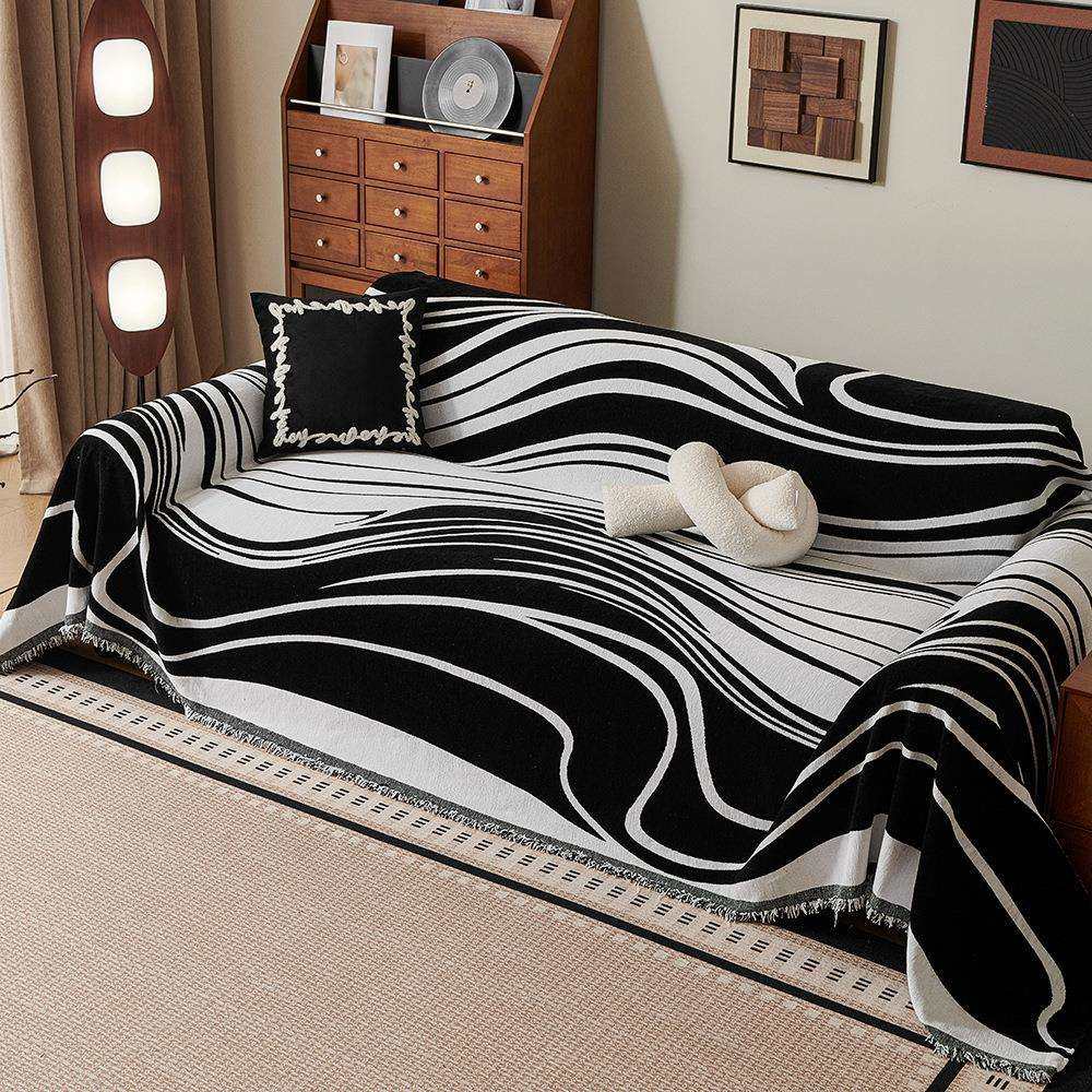 现代简约轻奢条纹四季雪尼尔全包防滑一片式沙发巾盖布套罩沙发毯,节庆用品/礼品,新娘配件,淘宝优惠券,粉丝福利购,淘宝优惠卷