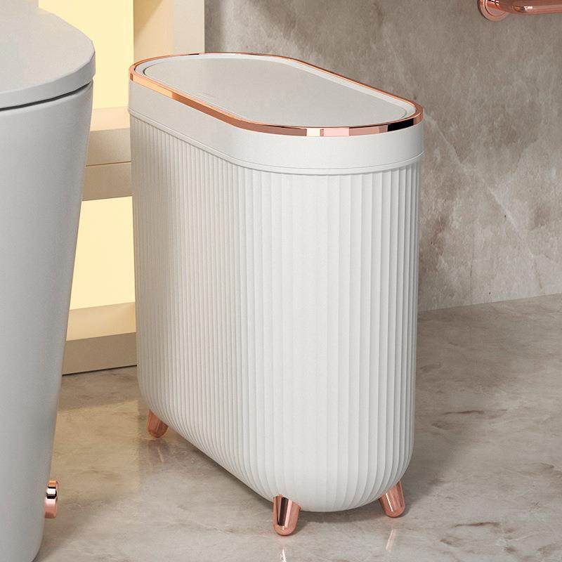 卫生间垃圾桶夹缝带盖厕所家用轻奢窄小型密封筒客厅卧室浴室