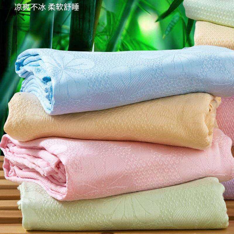 竹纤维毛毯夏季冷感毛巾被薄款冰丝毯盖毯儿童学生宿舍午睡空kω